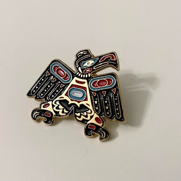 Vintage Native Eagle Pin Made in Taiwan - Picture 1 of 8